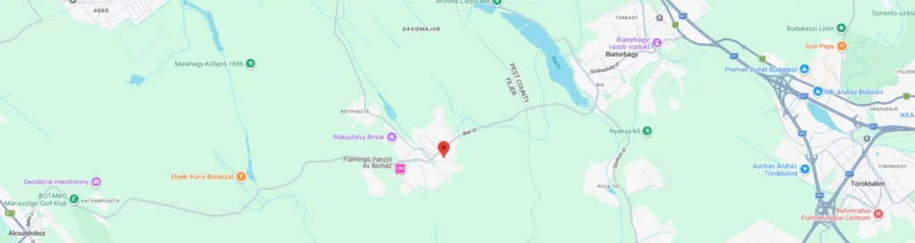 Térkép etyeki gyakorlóhelyünkről